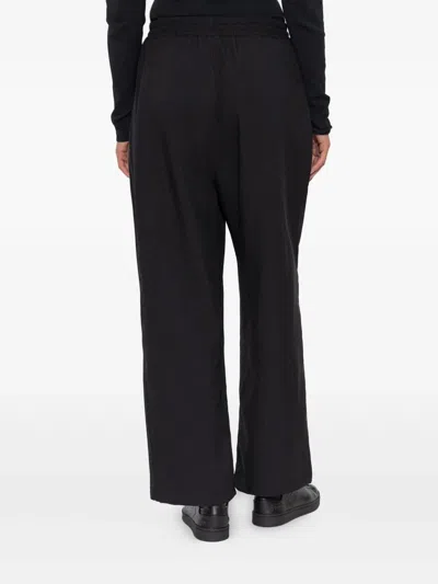 Y-3 3-stripes Drawstring Track Pants In Black