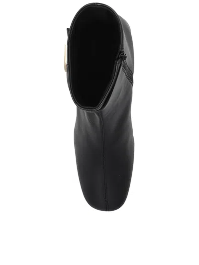 Furla Buckle-fastening Block-heel Boots In Black