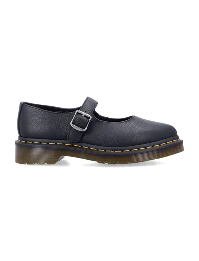 Dr. Martens Shoe Mary Jane Elphie Mj Black Virginia In Black