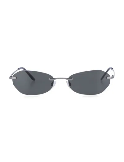 Our Legacy Stylish Rimless Sunglasses With Adjustable Nose Pads In Blue