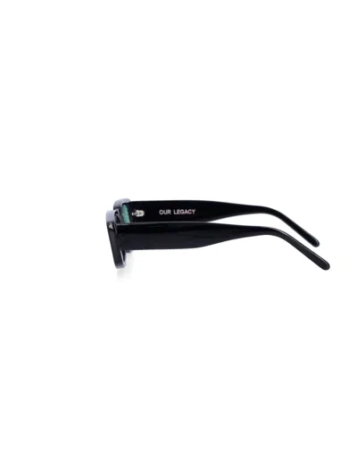 Our Legacy Samhain Rectangular Sunglasses Thick Temples In Blue