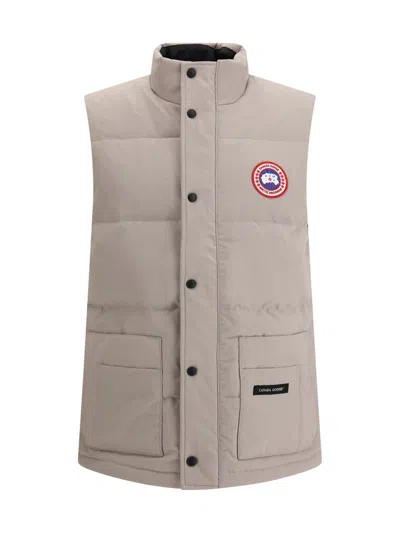Canada Goose Men Zipped Freestyle Crew Vest In Gray