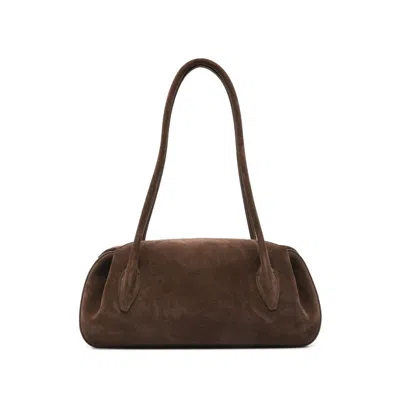 Yuzefi Oyster Shoulder Bag In Brown