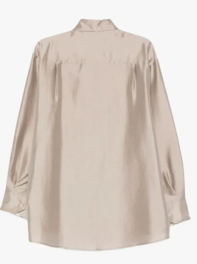 Alysi Long-sleeve Button-up Shirt In Neutral