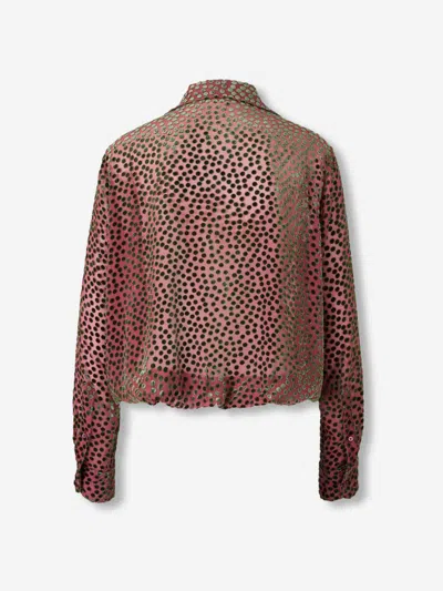 Dries Van Noten Silk Blend Shirt With Polka Dot Design In Red