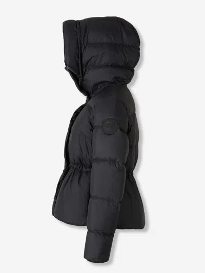 Canada Goose Drawstring Waist Down Jacket In Black