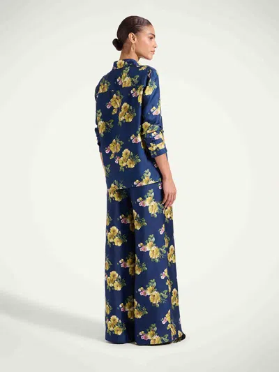 La Doublej Silk Palazzo Trousers In Pink