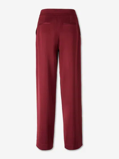Simkhai Pleated Wool Trousers In Red
