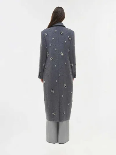 Simkhai Gianni Embellished Coat In Gray