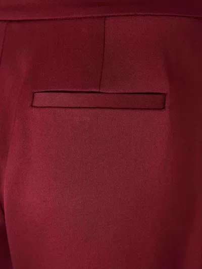 Simkhai Pleated Wool Trousers In Red