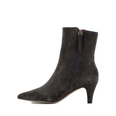 Angel Alarcon Grey Ankle Boot In Suede In Gray