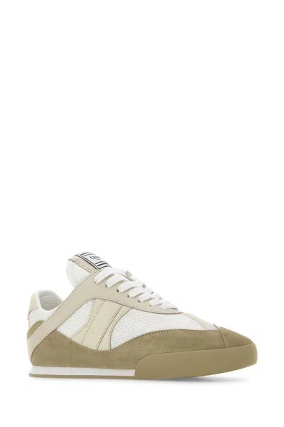 Chloé Beige Lace Up Sneakers In Multi