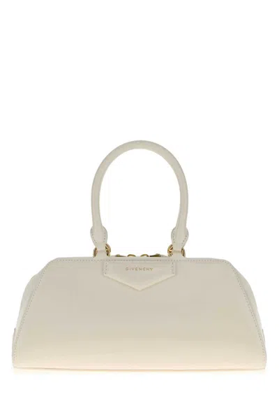 Givenchy Small Antigona Cube East-west Bag In Box Leather In Neutral