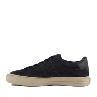 Hogan H691 Lace-up Sneakers With Embossed Branding And Memory Foam Insole In Blue