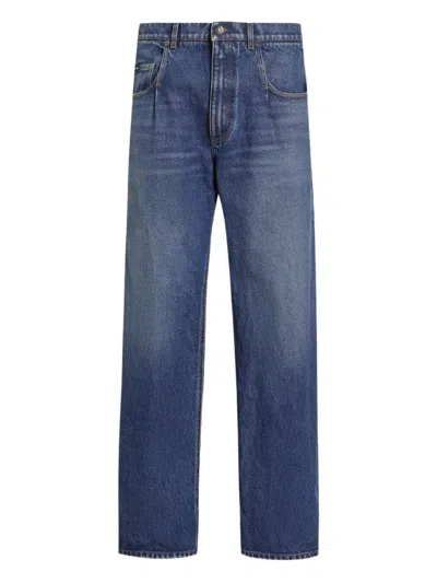 Dolce & Gabbana Jeans With Logo Patch In Blue