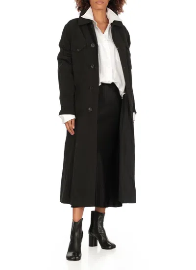 Maison Margiela Ankle Boots In Premium Sheepskin Leather With Unique Toe Design And Chunky Heel In Black