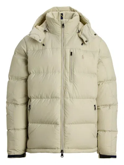 Polo Ralph Lauren Nylon Insulated Down Jacket In Neutral