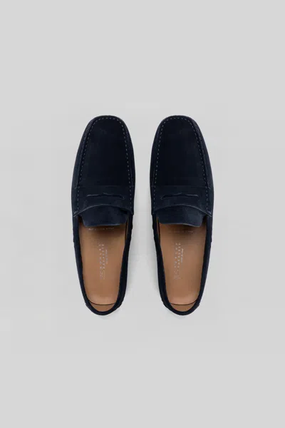 Robert Barakett Conor Penny Loafer In Blue