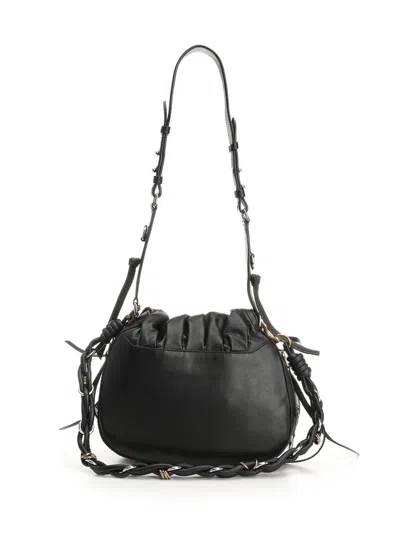 Isabel Marant Pleated-detail Drawstring Shoulder Bag In Black