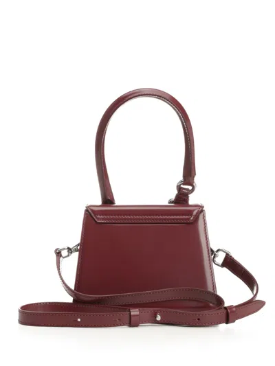 Jacquemus Womens Burgundy Medium Chiquito Buckle Leather Top-handle Bag