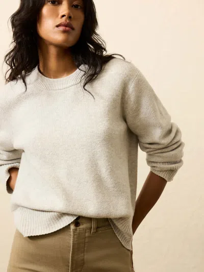 Faherty Jackson Crewneck Sweater In White