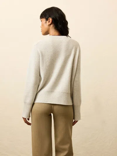 Faherty Jackson Crewneck Sweater In White