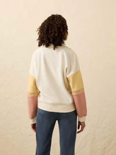 Faherty High Standard Fleece Quarter Zip In White