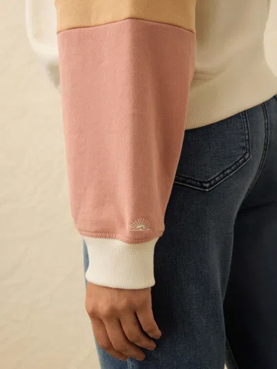 Faherty High Standard Fleece Quarter Zip In White