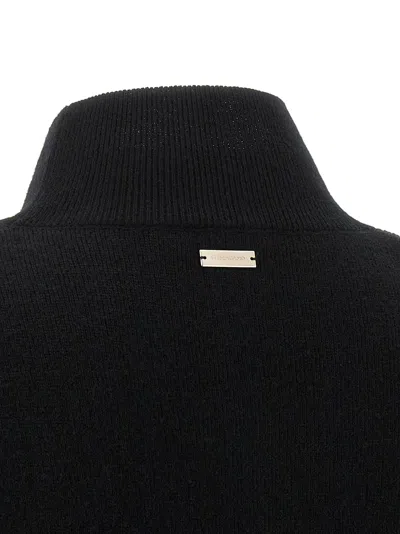 Ferragamo Floral Insert Sweater Sweaters And Cardigans Black In Black