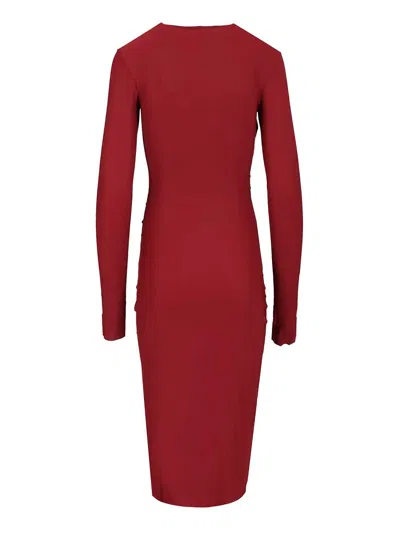 Amazuìn Francis Midi Dress Dresses Bordeaux In Red