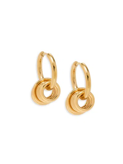 Eye Candy La Women's The Luxe Collection Eleanor Goldtone Brass Cluster Hoop Earrings In Gold