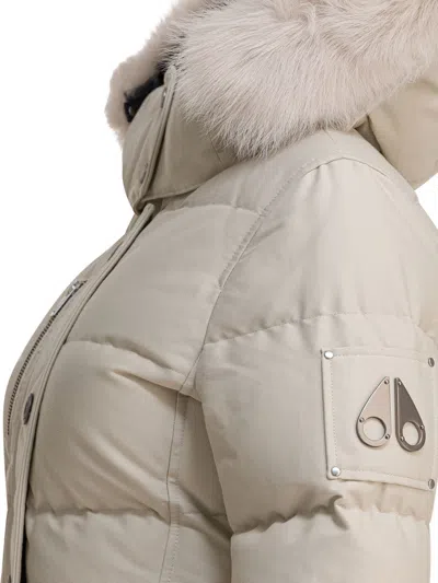 Moose Knuckles Long-sleeved Cotton Jacket In Neutral