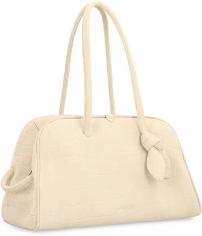 Jacquemus Borsa Le Turismo In Suede Leather In Neutral