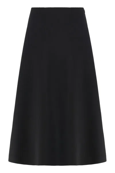 Jacquemus Triangle Flared Skirt In Black