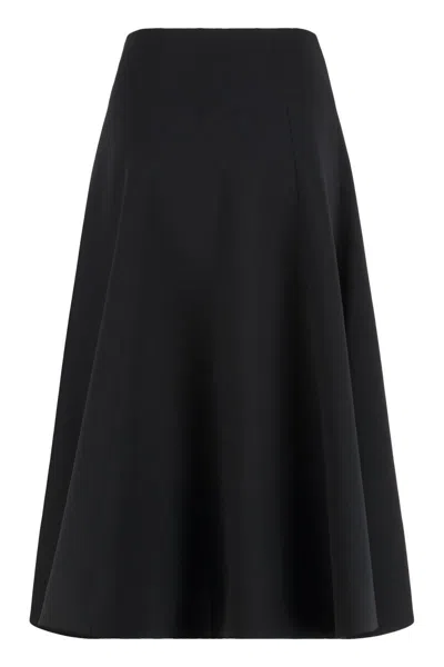 Jacquemus Triangle Flared Skirt In Black