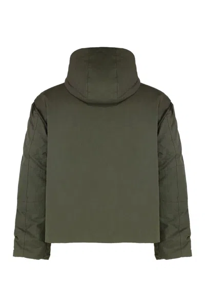 K-way Short Parka Guillermo With Hood In Green