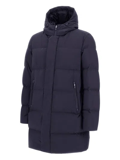 Herno Long Parka In 2-layer Windstopper In Blue