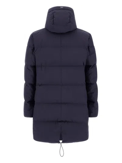 Herno Long Parka In 2-layer Windstopper In Blue