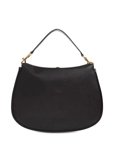 Etro Buckle-fastening Extra-large Leather Shoulder Bag In Brown