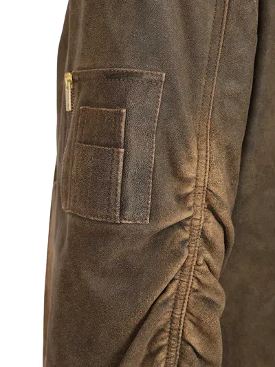 Golden Goose Retro Inspired Bomber Jacket Pockets In Brown