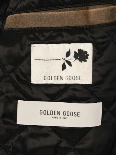 Golden Goose Retro Inspired Bomber Jacket Pockets In Brown