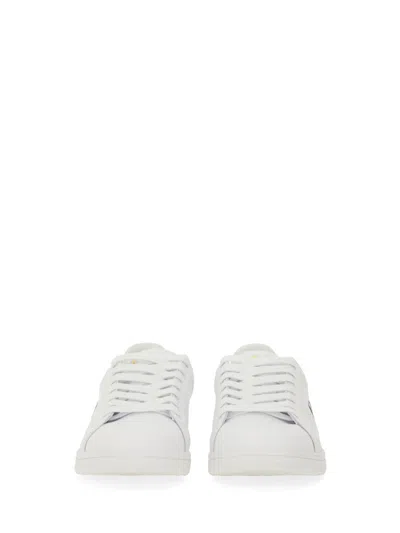 Fred Perry Round Toe Sneakers Featuring Perforated Sides In Animal Print