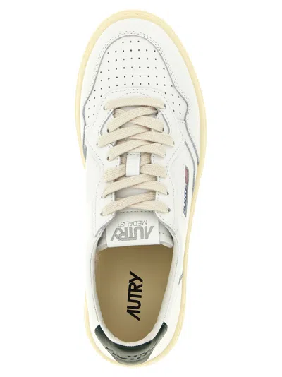 Autry Medalist Low Sneakers Green In Animal Print