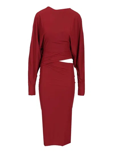 Amazuìn Midi Dress Karen Dresses Bordeaux In Red