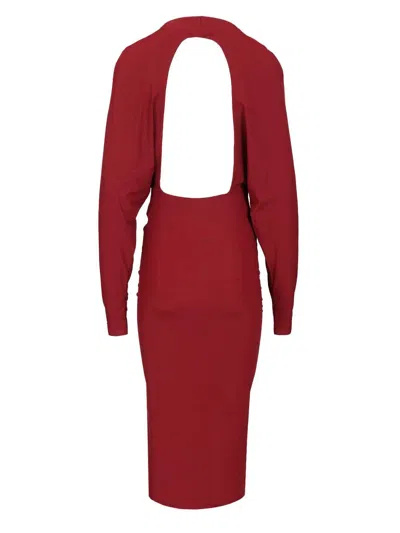 Amazuìn Midi Dress Karen Dresses Bordeaux In Red