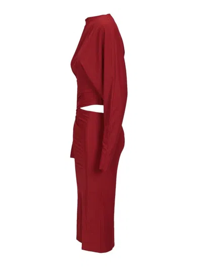 Amazuìn Midi Dress Karen Dresses Bordeaux In Red