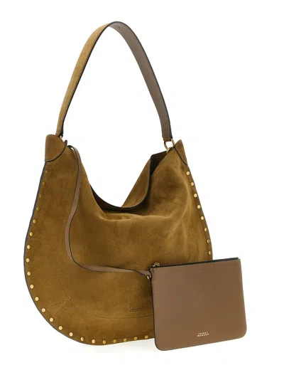 Isabel Marant Oskan Hobo Soft Shoulder Bag In Brown