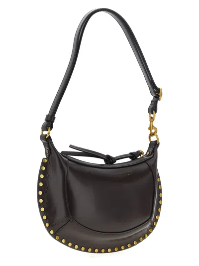 Isabel Marant Oskan Moon Studded Shoulder Bag In Brown