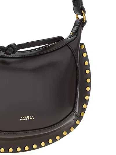 Isabel Marant Oskan Moon Studded Shoulder Bag In Brown
