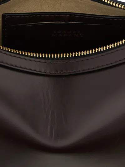 Isabel Marant Oskan Moon Studded Shoulder Bag In Brown